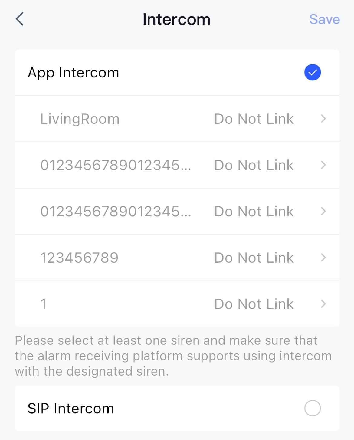 Configure the App intercom service