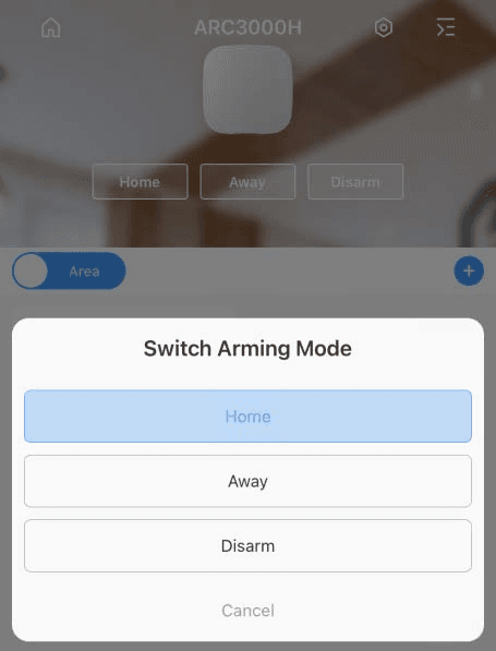 Arm a single area