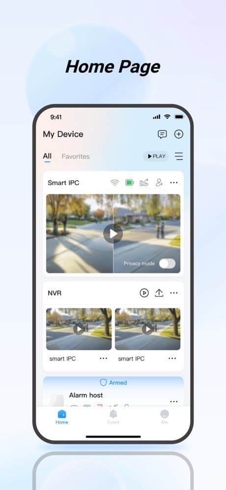 Home Dashboard